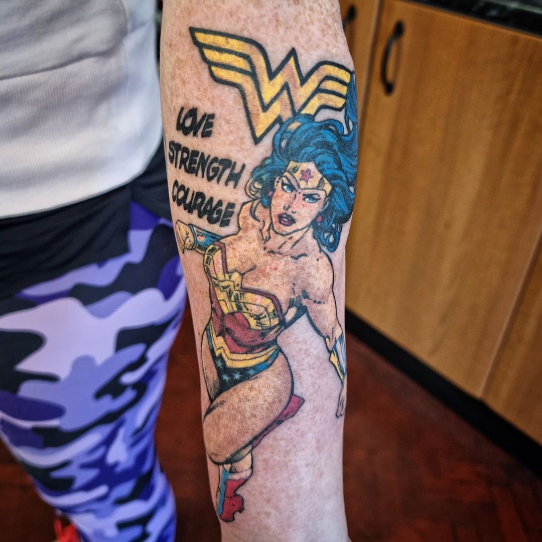 135 Inspiring Wonder Woman Tattoo Designs 2023  TattoosBoyGirl